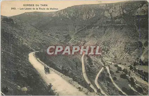 Cartes postales Gorges du Tarn Les Lacets de la Route de Molines