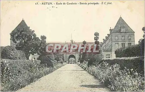 Cartes postales Autun Ecole de Cavalerie Entree principale