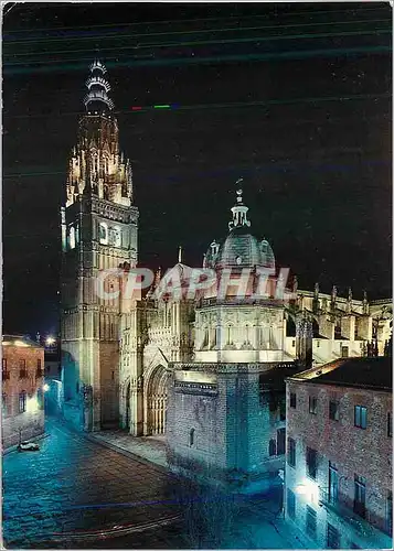 Cartes postales moderne Toledo Vue Nocturne Cathedrale