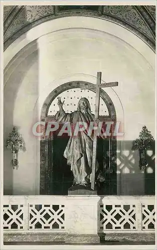 Cartes postales moderne The Hague Palace of Peace At the head of the grand staircase Figure of Christ from the Andes