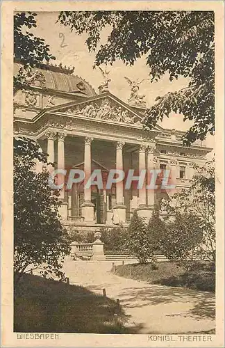 Cartes postales Wiesbaden Konigl Theater