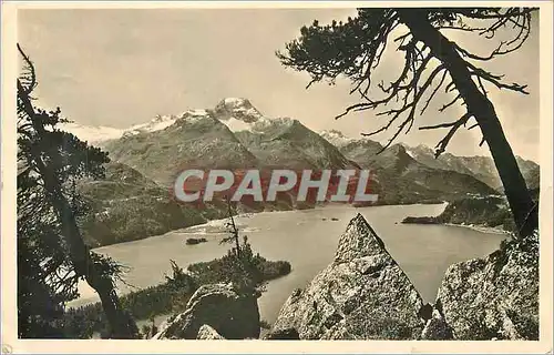 Cartes postales moderne Blick Von Plaz auf Piz della Margna und Silser See