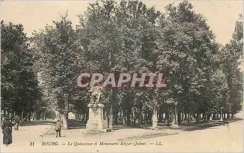 Cartes postales Bourg Le Quinconce et Monument Edgar Quinet