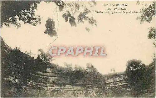 Cartes postales Le Lot Illustre Padirac L'orifice vu a 15 metres de profondeur