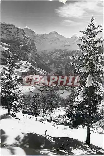 Cartes postales moderne Wengen mit Breithorn