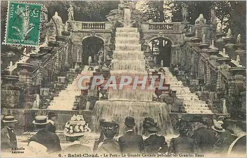 Cartes postales Saint Cloud Le Parc La Grande Cascade pendant les Grandes Eaux