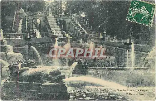 Cartes postales St Parc de St Cloud Grandes Eaux Le Dragon