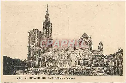 Cartes postales Strasbourg La Cathedrale Cote sud