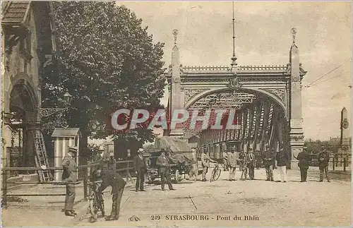 Cartes postales Strasbourg Pont du Rhin Velo Cycle Gendarmes