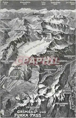 Cartes postales moderne Grimsel und Furka Pass