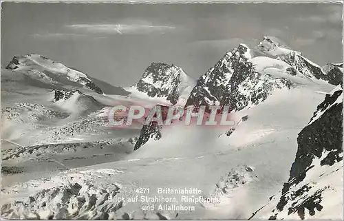 Cartes postales moderne Britaniahutte Blick auf Strahlhorn und Allalinhorn