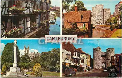 Cartes postales moderne Canterbury The Weavers Houses Cathedral and War Memorial Gardens Westgate