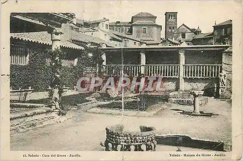 Cartes postales Tolede Maison du Greco Jardin