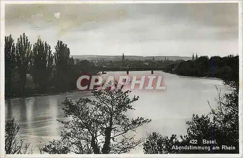 Cartes postales moderne Basel Abendstimmung am Rhein