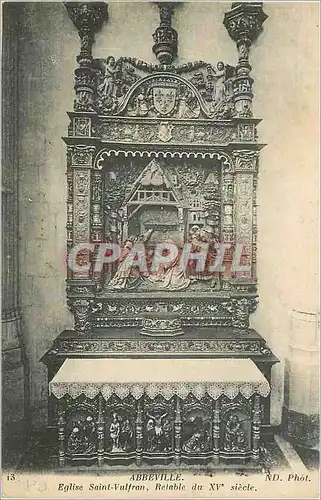 Cartes postales Abbeville Eglise Saint Vulfran Retable du XVe Siecle