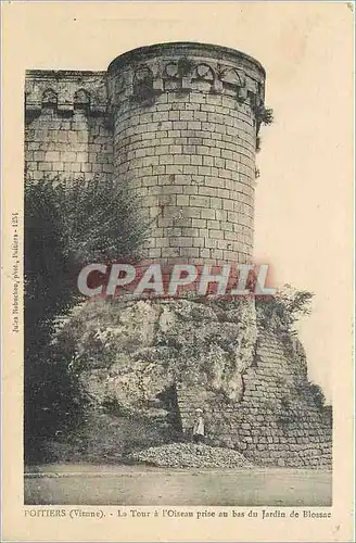 Cartes postales Poitiers (Vienne) La Tour a l'Oiseau prise au bas du Jardin de Blossac