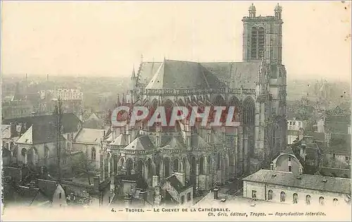 Cartes postales Troyes Le Chevet de la Cathedrale