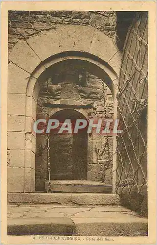 Cartes postales Haut Koenigsbourg Porte des Lions