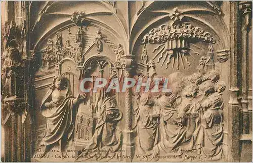 Cartes postales Amiens cathedrale stalles du choeur 9e serie n 10 panneau de la rampe