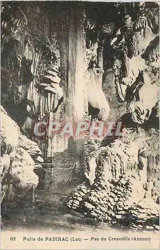 Cartes postales Puits de padirac (lot) pas du crocodiles (amont)