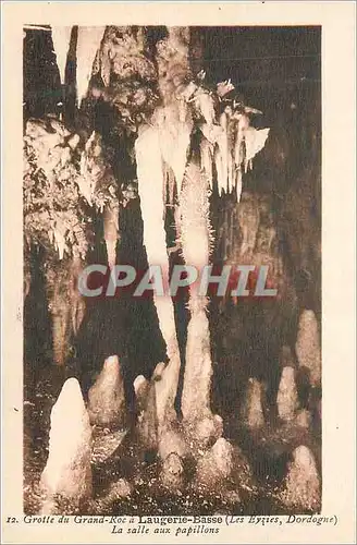 Cartes postales Grotte du grand roc a laugerie basse (les eyzies dordogne) la salle aux papillons