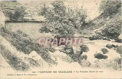 Cartes postales Fontaine de vaucluse la fontaine haute (2e vue)