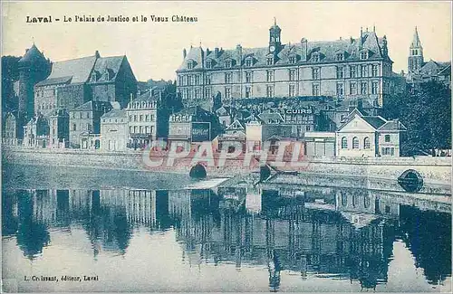 Cartes postales Laval Le Palais de Justice et le Vieux Chateau