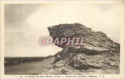 Cartes postales De Croix de Vie Sion Vendee Rochers de la Corniche Vendeene