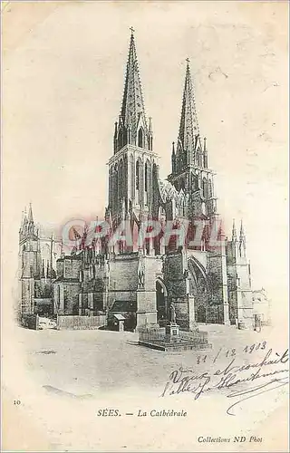 Cartes postales Sees La Cathedrale (carte 1900)