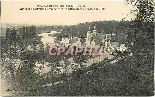 Cartes postales Monpont sur l'Isle (Dordogne) Ancienne Chartreuse de Vauclaire et les pittoresques Sinuosites de