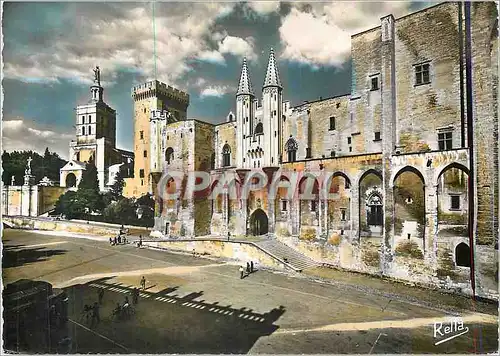 Cartes postales moderne Avignon (Vaucluse) Le Comtat Venaissin Le Palais des Papes entree principale avec les Echauguett