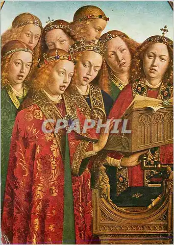 Cartes postales moderne Gent Sint Baafskathedraal Van Eyck Het Lam Gods Le Choeur des Anges