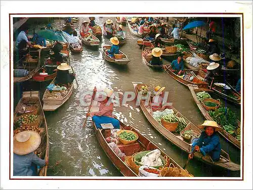 Cartes postales moderne The Floating Market at Damnernsaduok in Rajchaburi Thailand