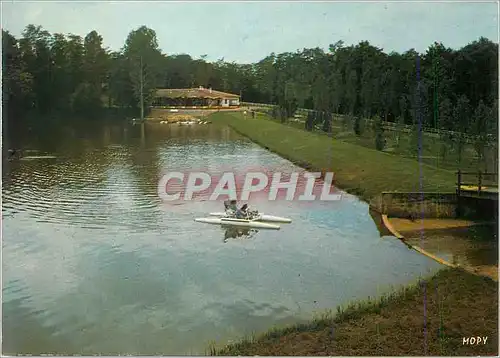 Cartes postales moderne Pouillon Les Landes Touristiques France Le Lac de Luc Bateau