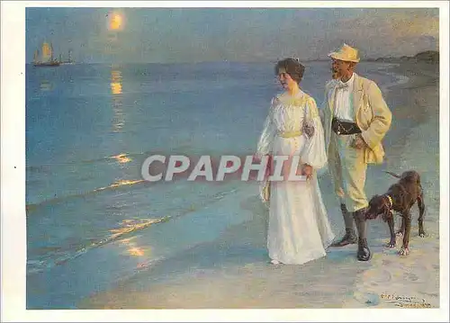 Cartes postales moderne Den Hirschsprungske Samling Kobenhavn Kroyer 1851 1909 Summer Evening on the Beach of the Skaw 1