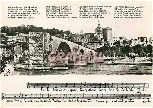 Cartes postales moderne Avignon le Pont d'Avignon et sa Chanson