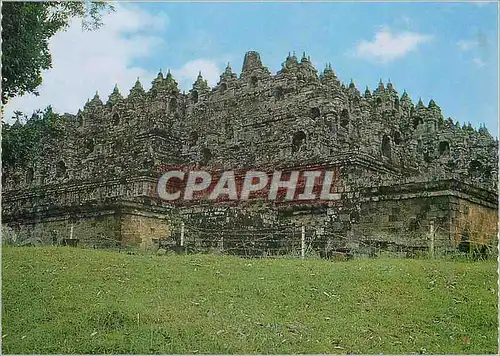 Cartes postales moderne Borobudur Temple There are Hundreds of Spires each of which contains the image of Buddha