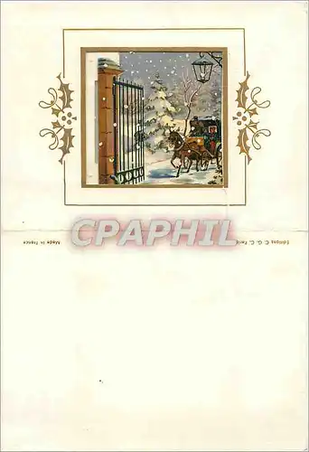 Cartes postales moderne Meilleurs Voeux Souhaits Sinceres Caleche Cheval
