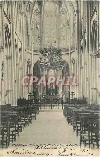 Cartes postales Villeneuve sur Yonne Interieur de l'Eglise