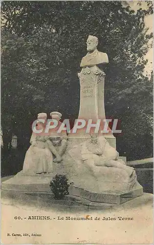 Cartes postales Amiens Le Monument de Jules Verne