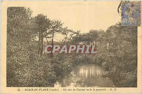 Cartes postales Mimizan Plage (Landes) Un Coin du Courant vu de la Passerelle