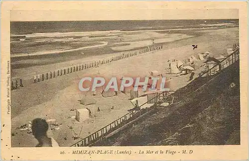 Cartes postales Mimizan Plage (Landes) La Mer et la Plage