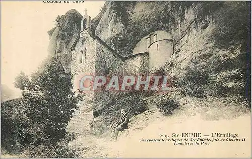Cartes postales Ste Enimie l'Ermitage ou Reposent les Reliques de Ste Enimie Fille de Clotaire II Fondatrice du