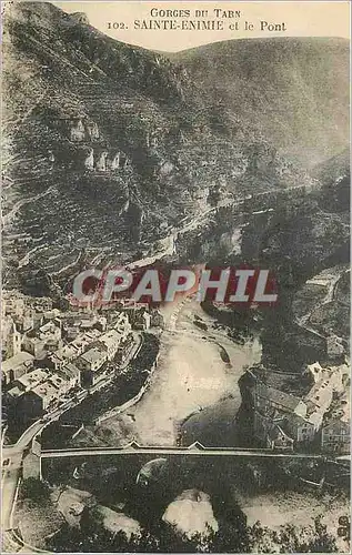 Cartes postales Gorges du Tarn Sainte Enimie et le Pont