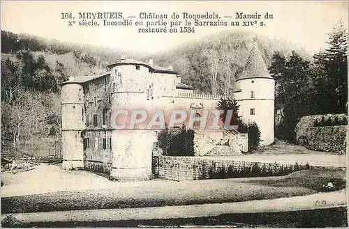 Cartes postales Meyrueis Chateau de Roquedols Manoir du xe sielce Incendie en partie par le Sarrazins au XIVe S