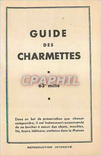 Livret Guide des Charmettes