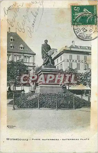 Cartes postales Strasbourg Place qutenberg