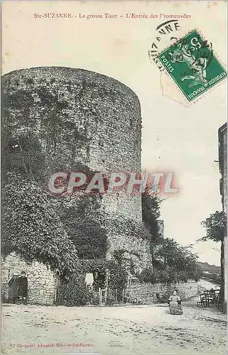 Cartes postales Ste Suzanne La grosse Tour L'Entree des Promenades