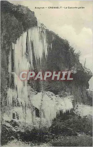 Cartes postales Aveyron Creisselt La Cascade gelee