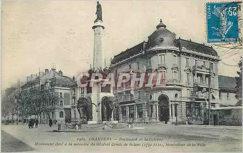 Cartes postales Chambery Boulevard de la Colonne Monument eleve a la memoire du General comte de Boigne (1751 18